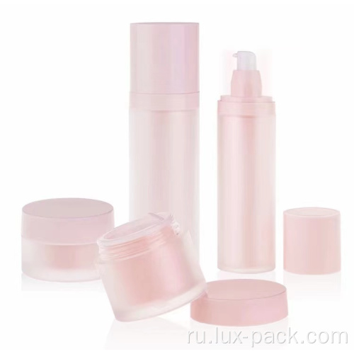 Оптовая косметическая упаковка розовая бутылка лосьона 120 мл ухода за кожей Акриловой насос бутылка